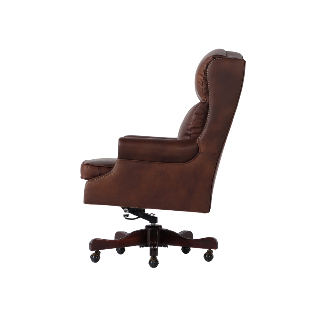 Henry Leather Office Chair Mocha image 3